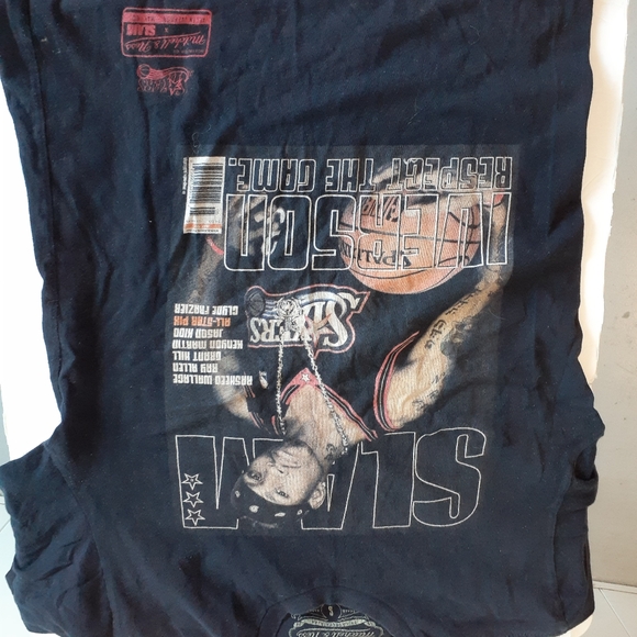 Vintage 2000 Mitchell & Ness Allen Iverson 76ers Tee Shirt Size Small - Picture 3 of 11